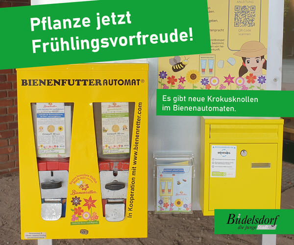 Ank�ndigung Krokusknollen im Bienenautomat