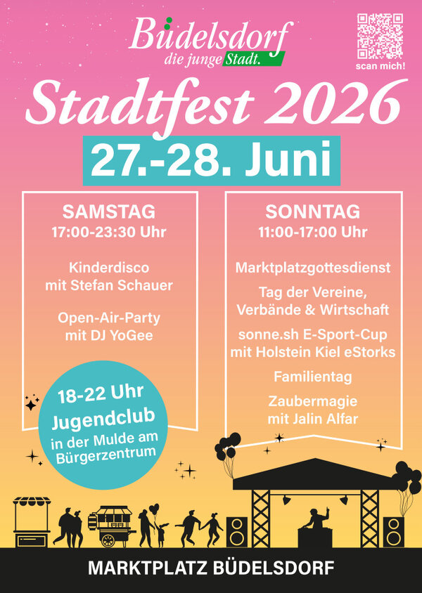 Verstaltungsprogramm B&uuml;delsdorfer Stadtfest 2026