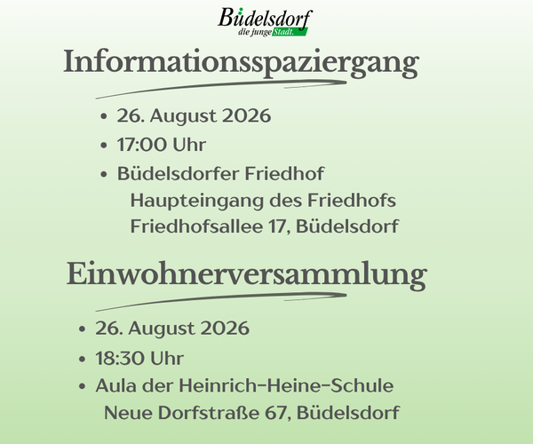 Einwohnerversammlung 2026 